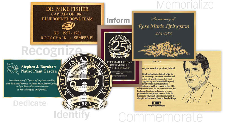 Bronze Plaques and Signs