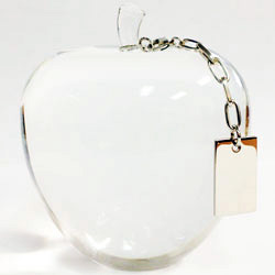 Apple Paperweight with Tag