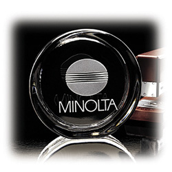 Round Paperweight with Flat Edge