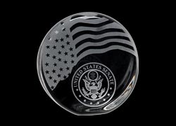 Flag Round Paperweight