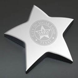 Silver Star Paperweight